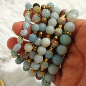 Brass Genuine Gemstone with Ceramic Quartz, Made in India.